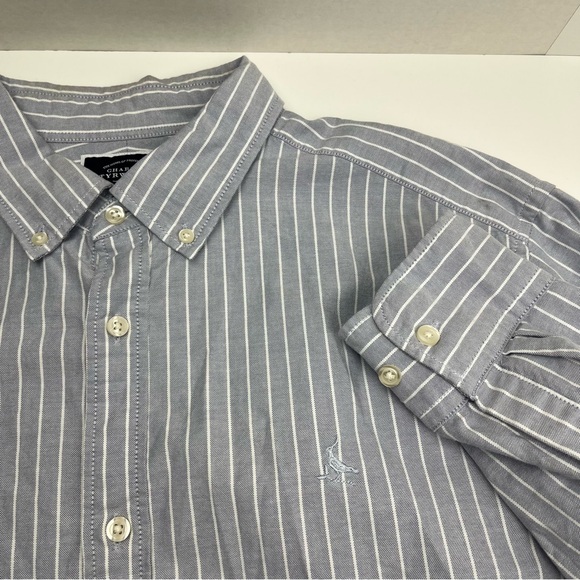 Charles Tyrwhitt Other - Charles Tyrwhitt Grey Gray‎ White Striped  Button Front Shirt Classic XL *FLAWED